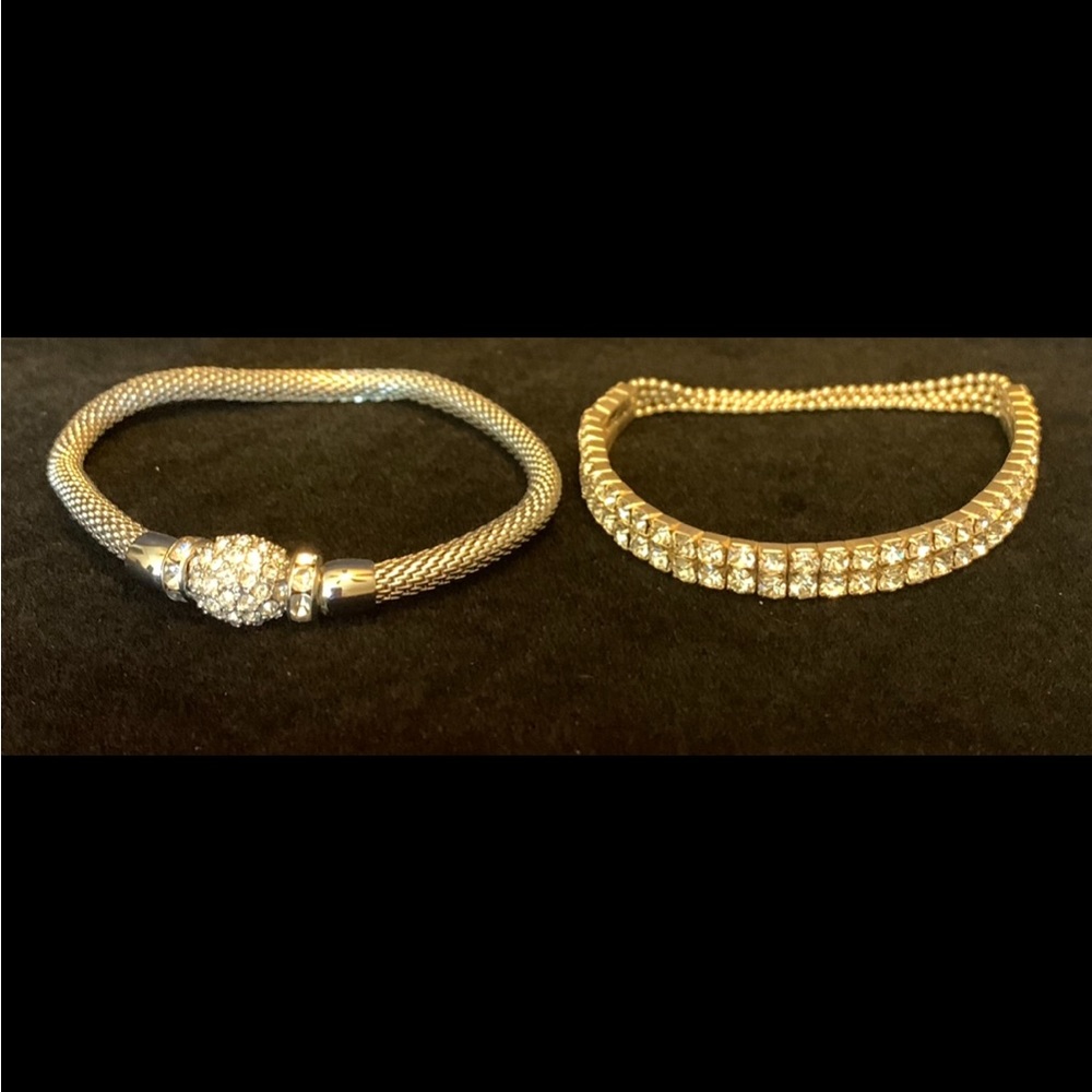 2 Rhinestone Stretch Bracelets. - Picture 7 of 7